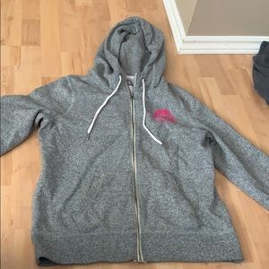 Roots salt and pepper zip up sweater